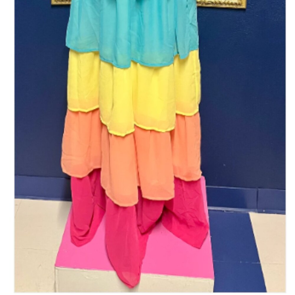 Aura Rainbow Tiered Maxi Dress - Picture 5 of 5